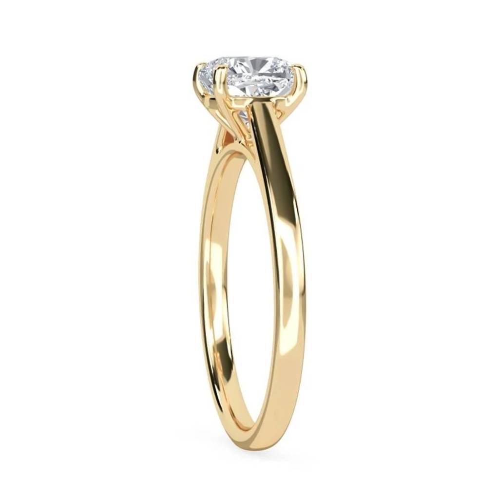 1 Carat Moissanite Solo Cushion Ring : ZLM10101_10