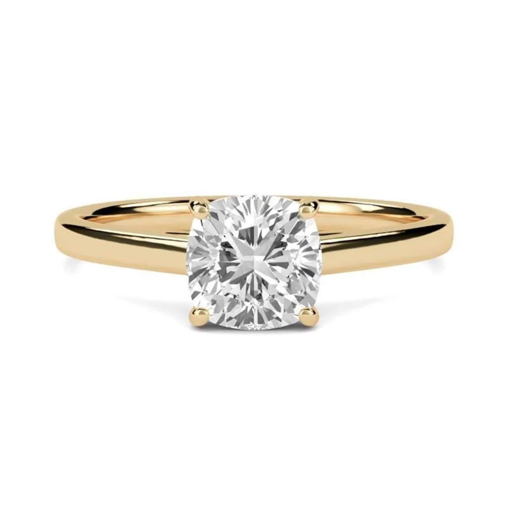 1 Carat Moissanite Solo Cushion Ring : ZLM10101_10