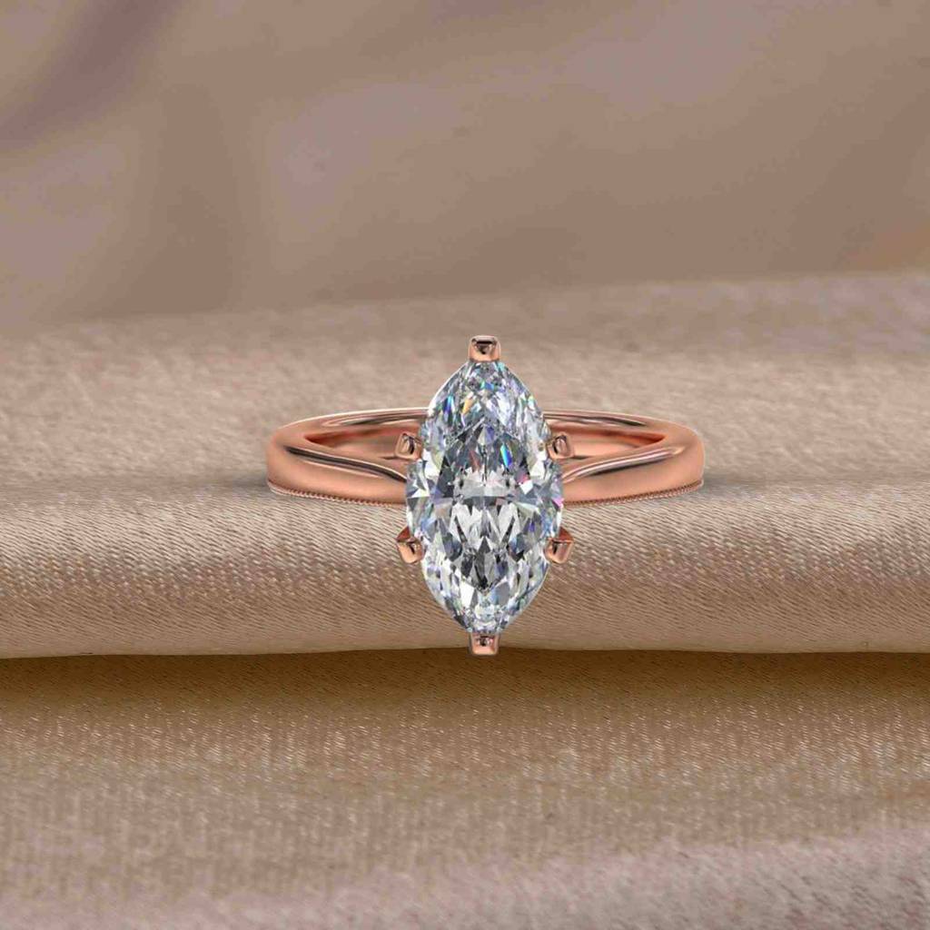 1 Carat Moissanite Marquise Refined Ring : ZLM10104_10