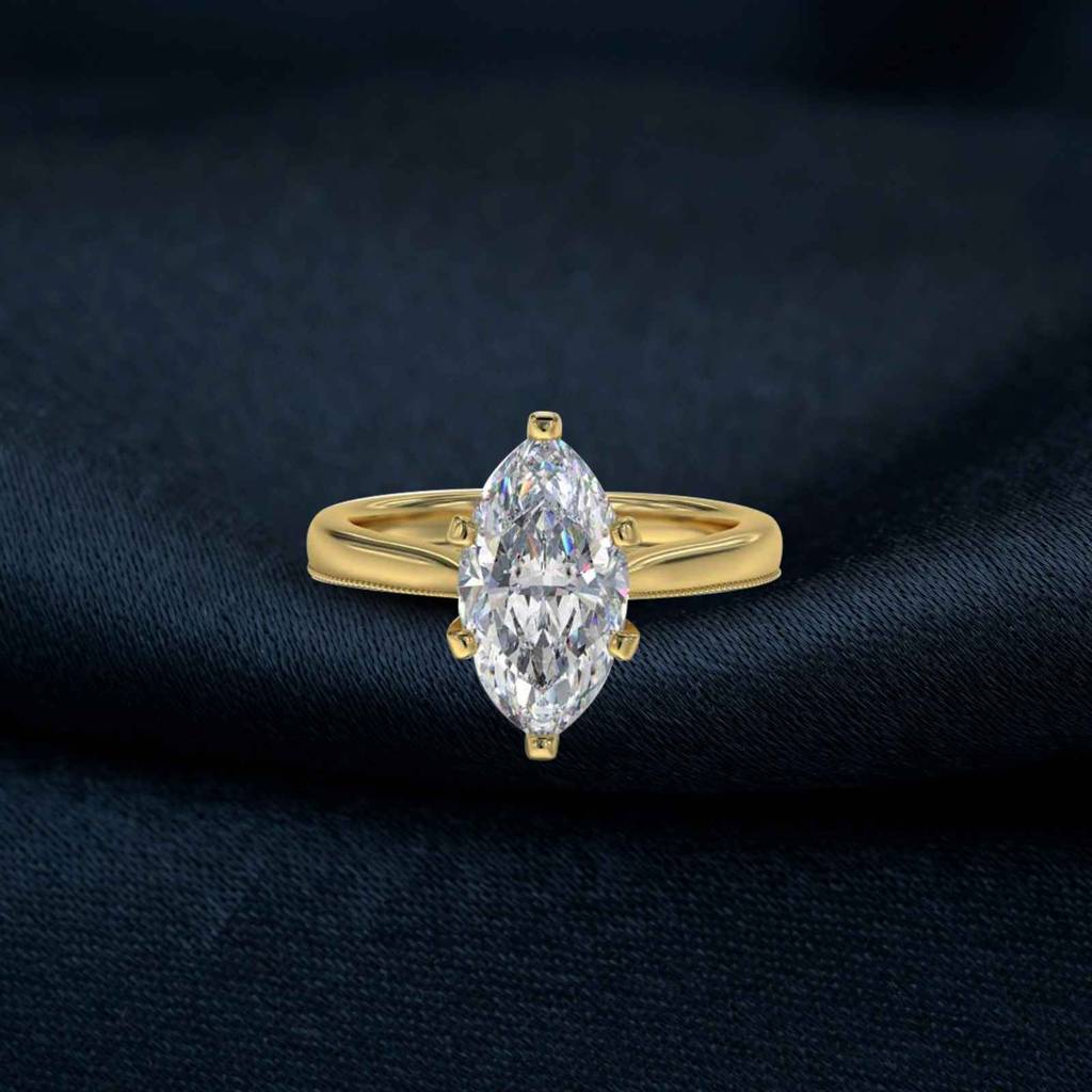 1 Carat Moissanite Marquise Refined Ring : ZLM10104_10