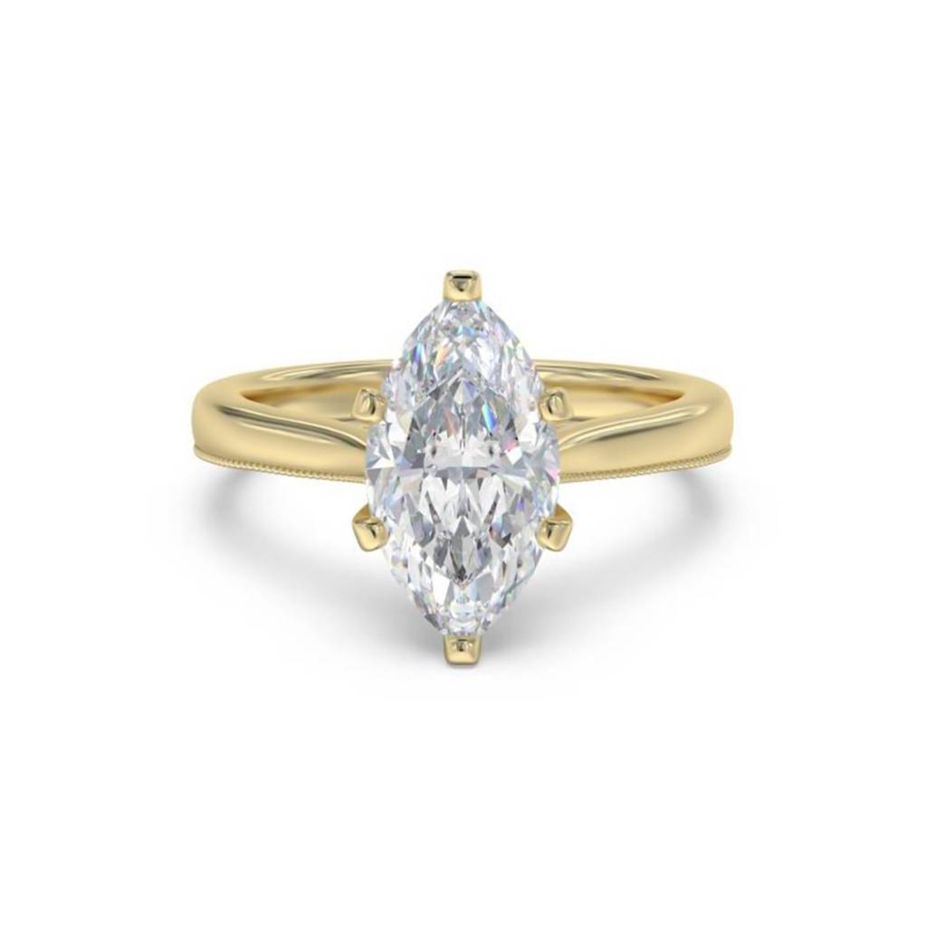1 Carat Moissanite Marquise Refined Ring : ZLM10104_10