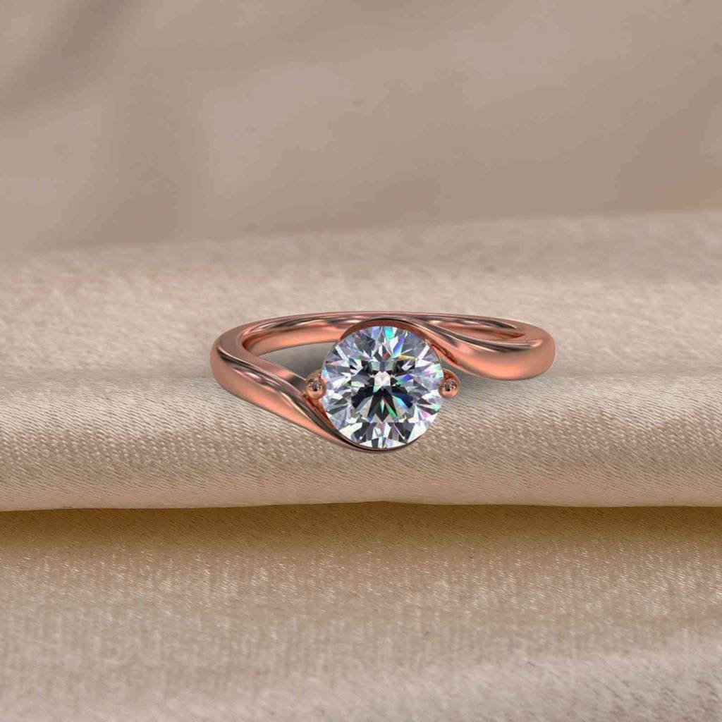 1.30 Carat Moissanite Round Yolo Ring : ZLM10105_10