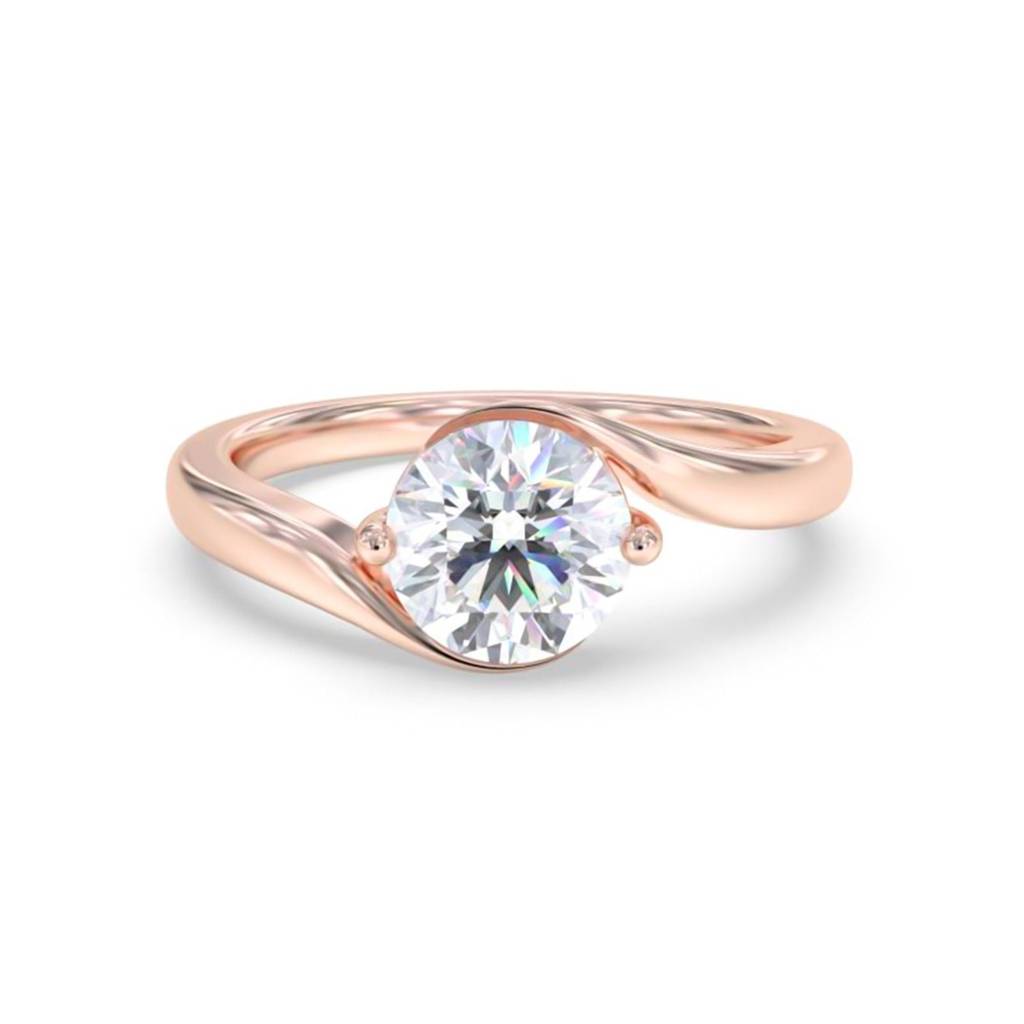 1.30 Carat Moissanite Round Yolo Ring : ZLM10105_10