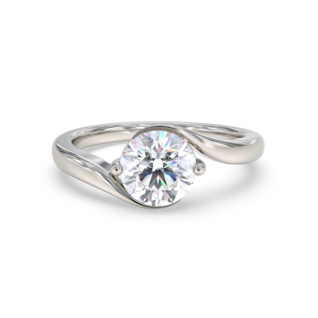 1.30 Carat Moissanite Round Yolo Ring : ZLM10105_10