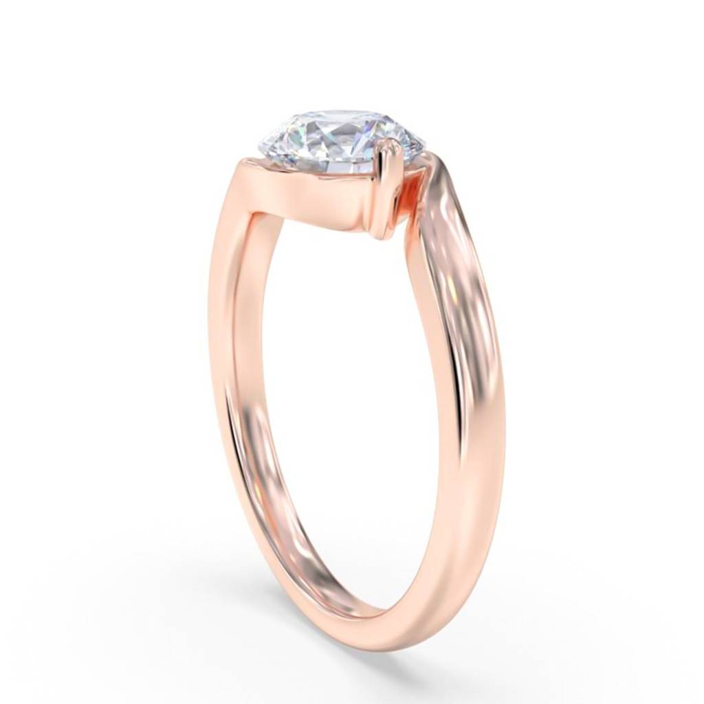 1.30 Carat Moissanite Round Yolo Ring : ZLM10105_10