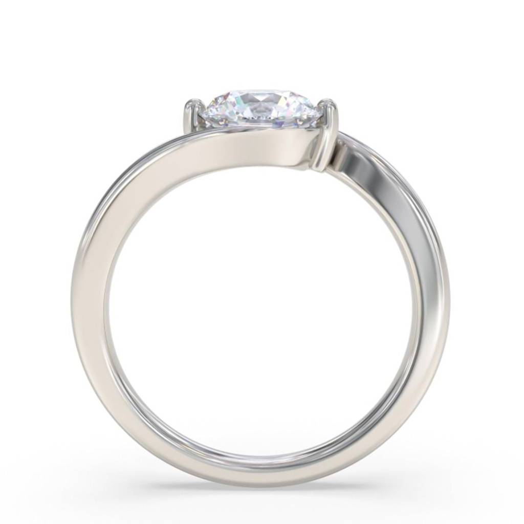 1.30 Carat Moissanite Round Yolo Ring : ZLM10105_10