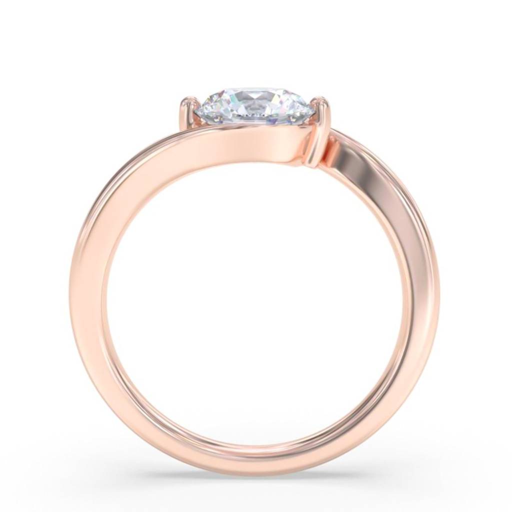 1.30 Carat Moissanite Round Yolo Ring : ZLM10105_10