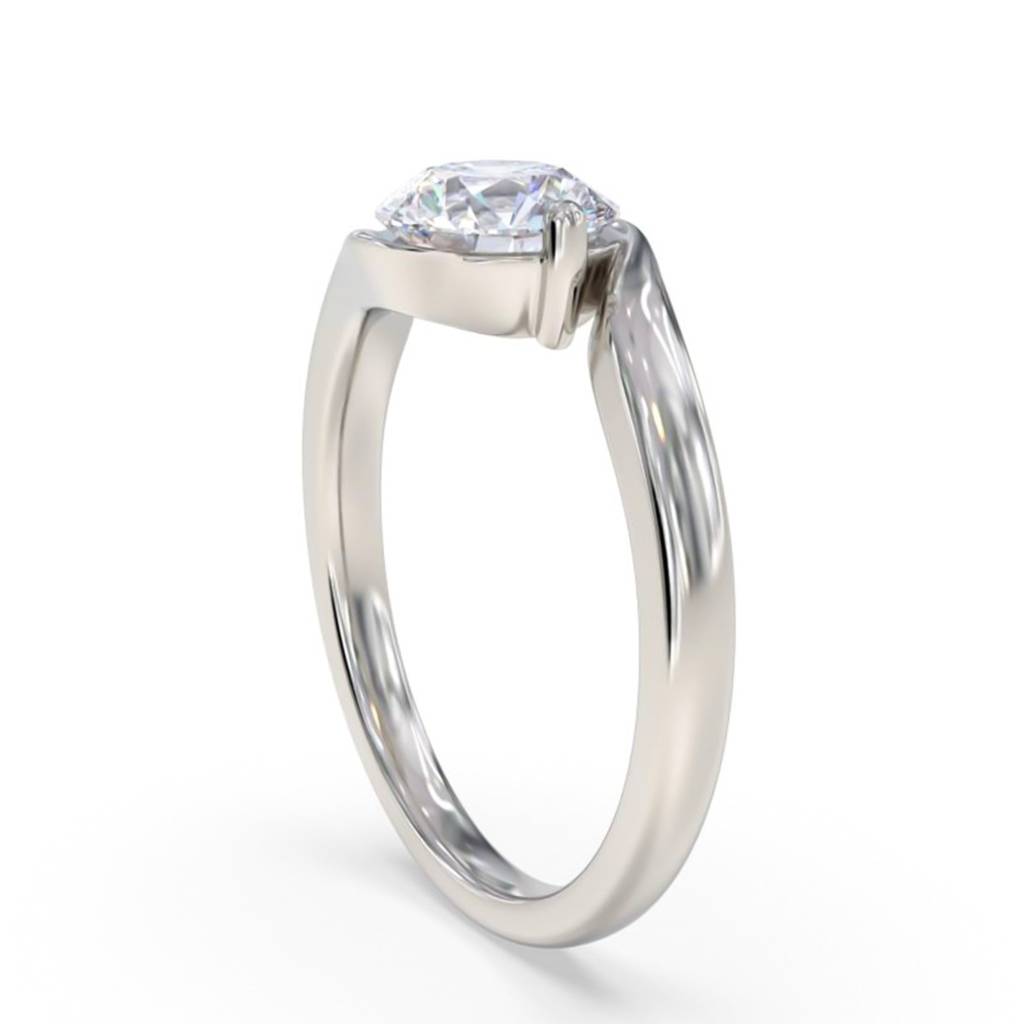 1.30 Carat Moissanite Round Yolo Ring : ZLM10105_10