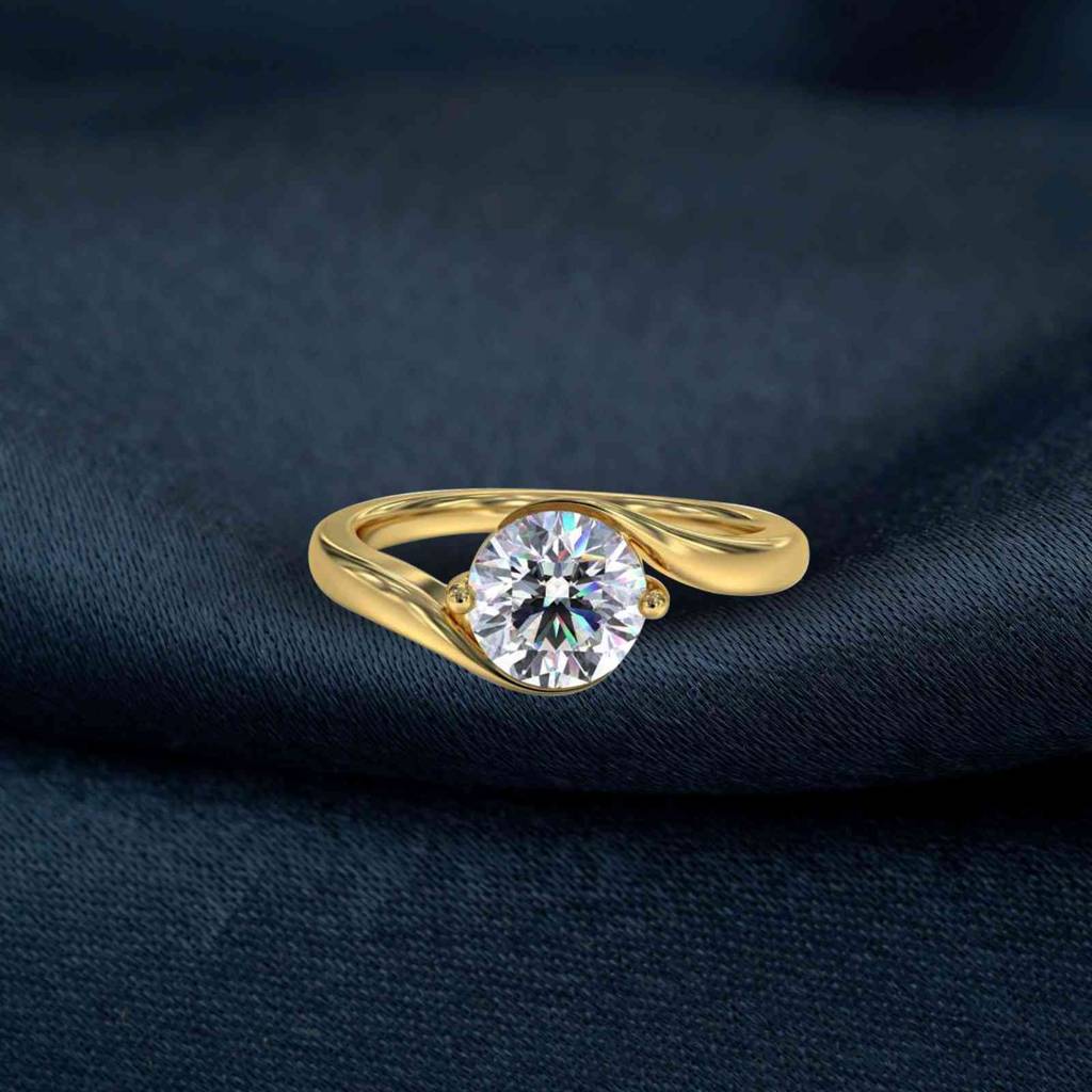 1.30 Carat Moissanite Round Yolo Ring : ZLM10105_10