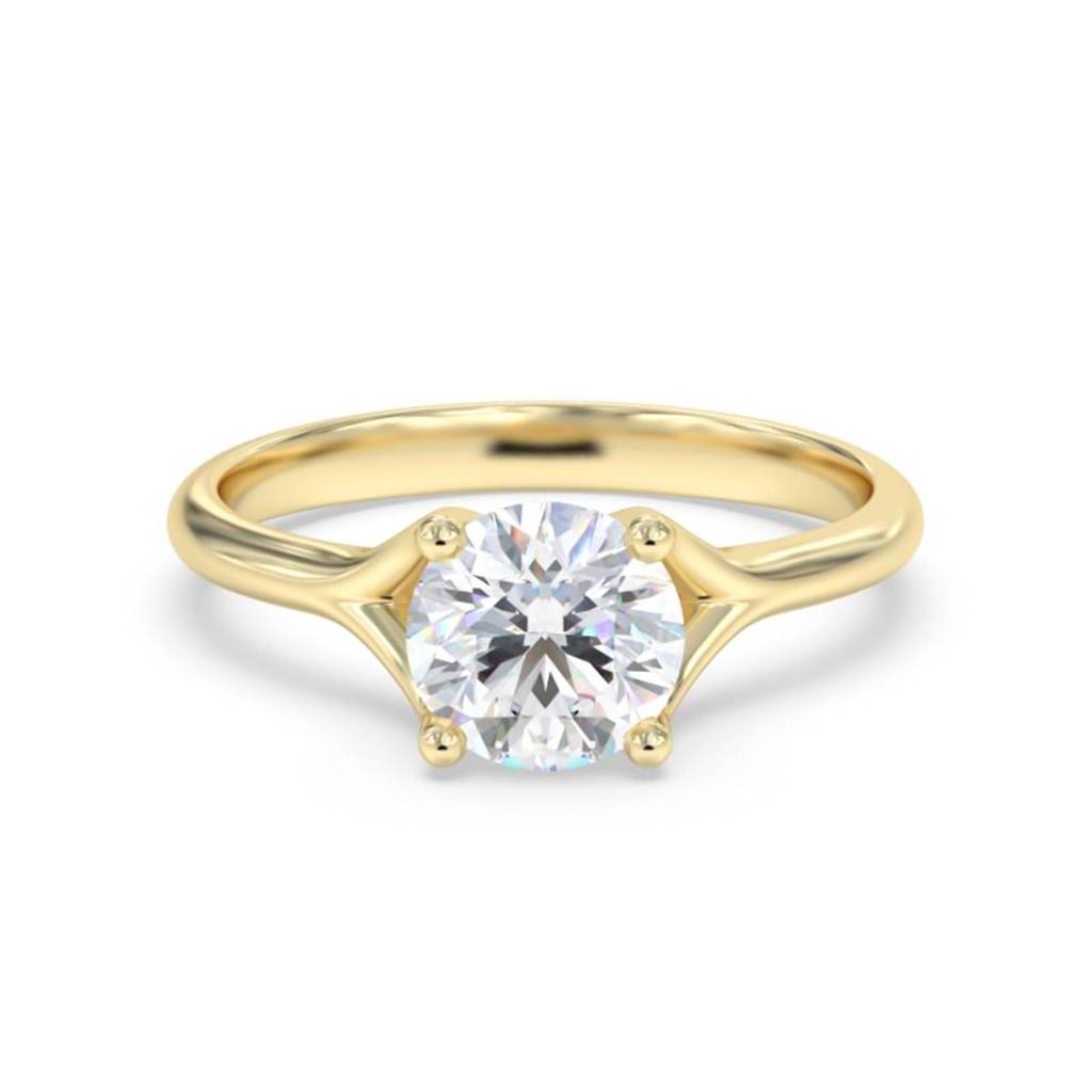 1.50 Carat Round Moissanite Crimson Ring : ZLM10106_10