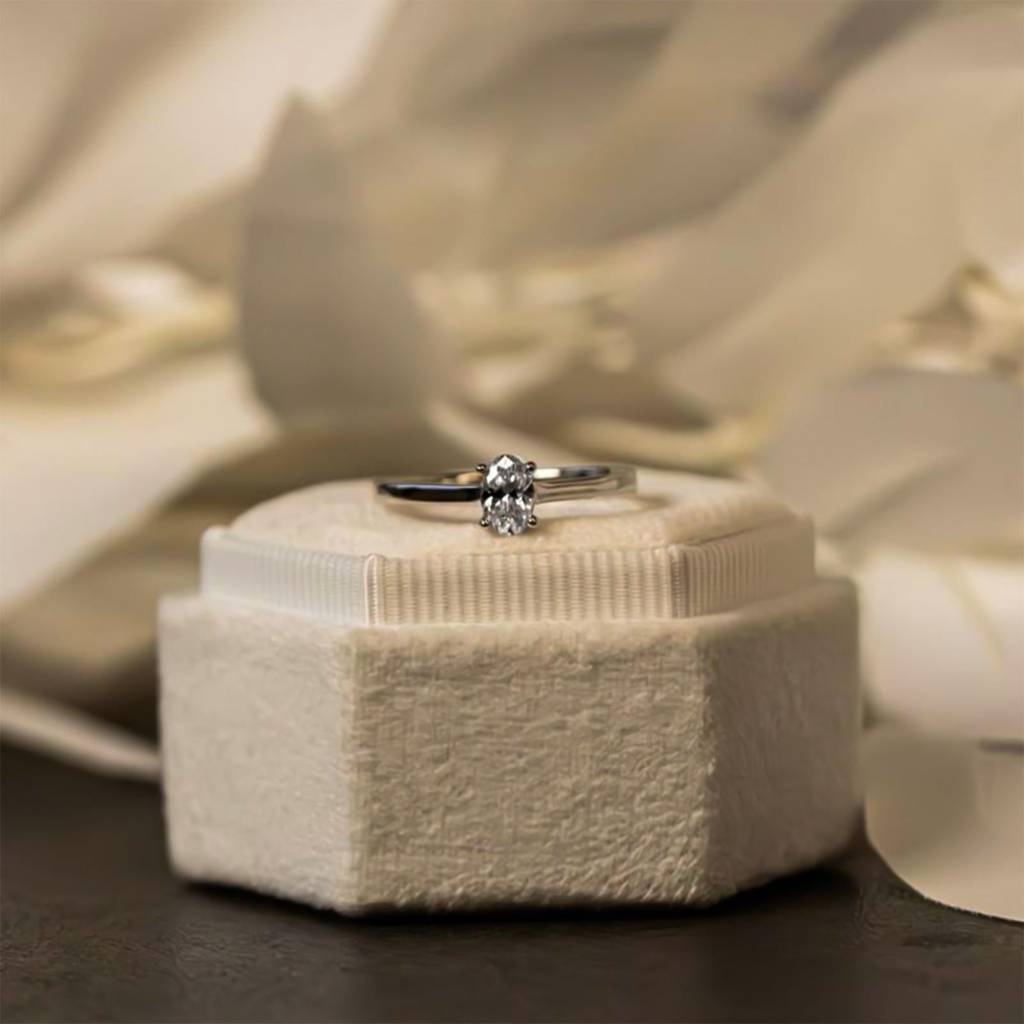 1.25 Carat Oval Moissanite Everest Ring : ZLM10108_10