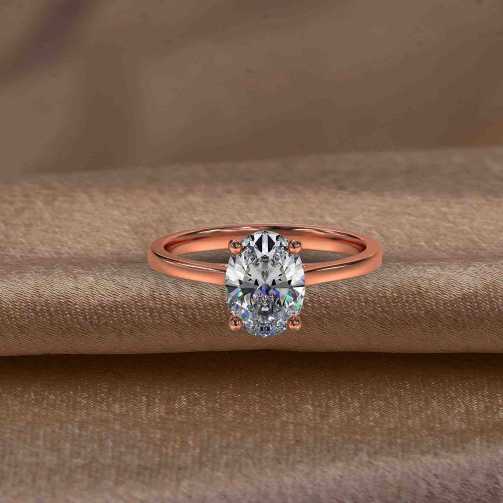 1.25 Carat Oval Moissanite Everest Ring : ZLM10108_10