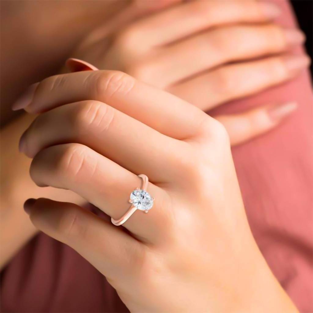 1.25 Carat Oval Moissanite Everest Ring : ZLM10108_10