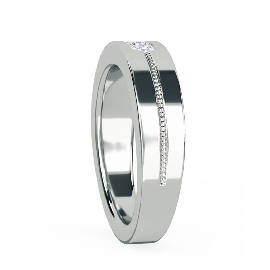 0.75 Carat Princess Moissanite Admiring Men'S Band : ZLM10109_10