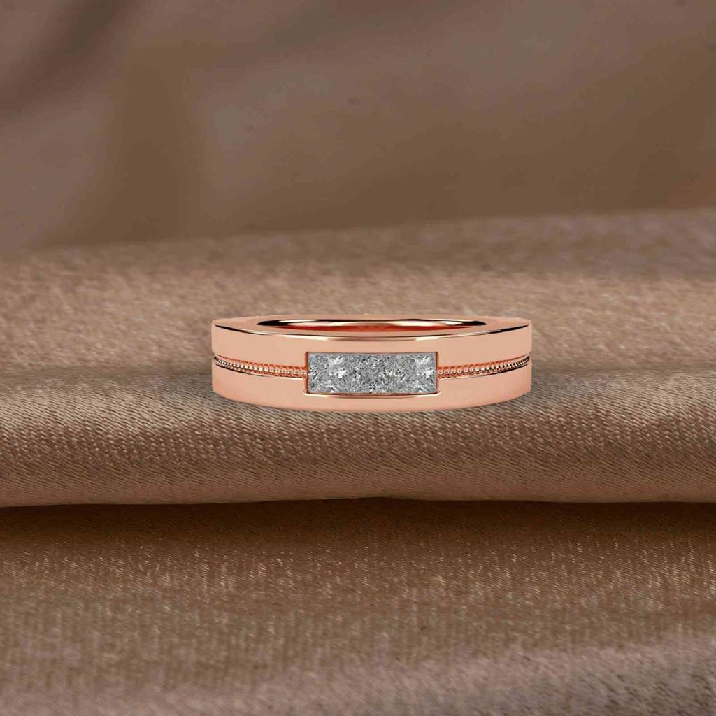 0.75 Carat Princess Moissanite Admiring Men'S Band : ZLM10109_10