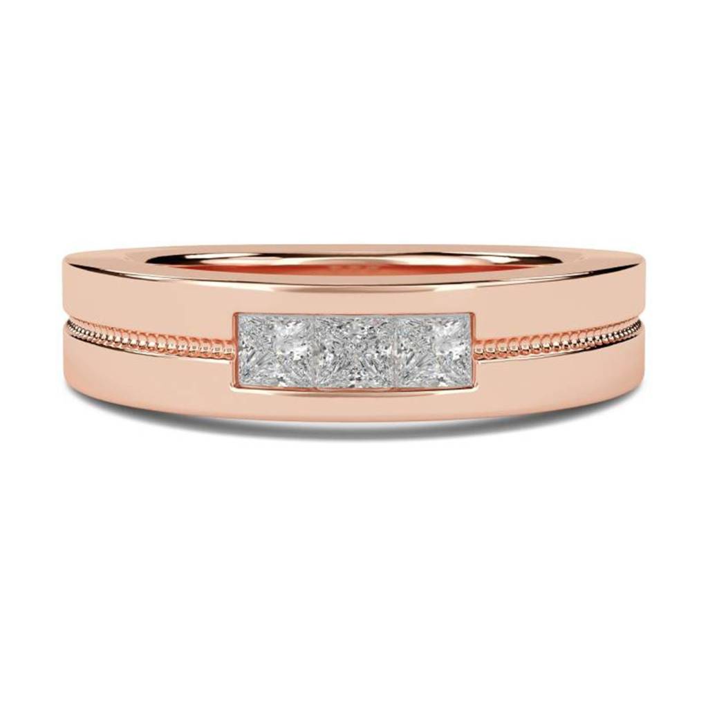 0.75 Carat Princess Moissanite Admiring Men'S Band : ZLM10109_10