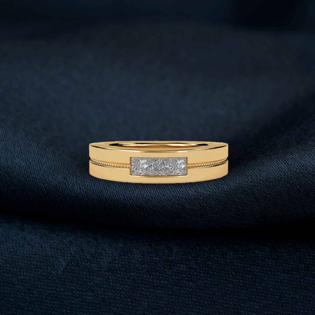 0.75 Carat Princess Moissanite Admiring Men'S Band : ZLM10109_10