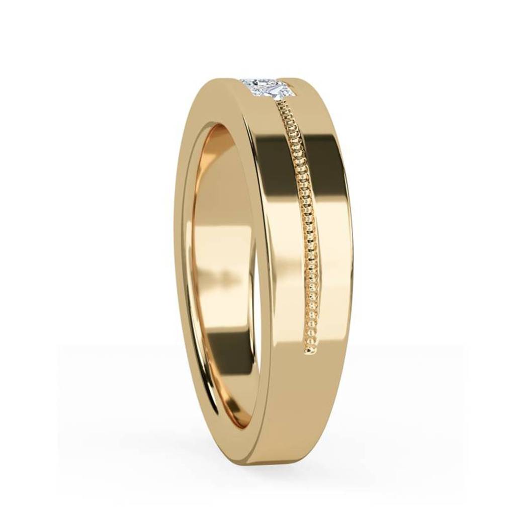 0.75 Carat Princess Moissanite Admiring Men'S Band : ZLM10109_10