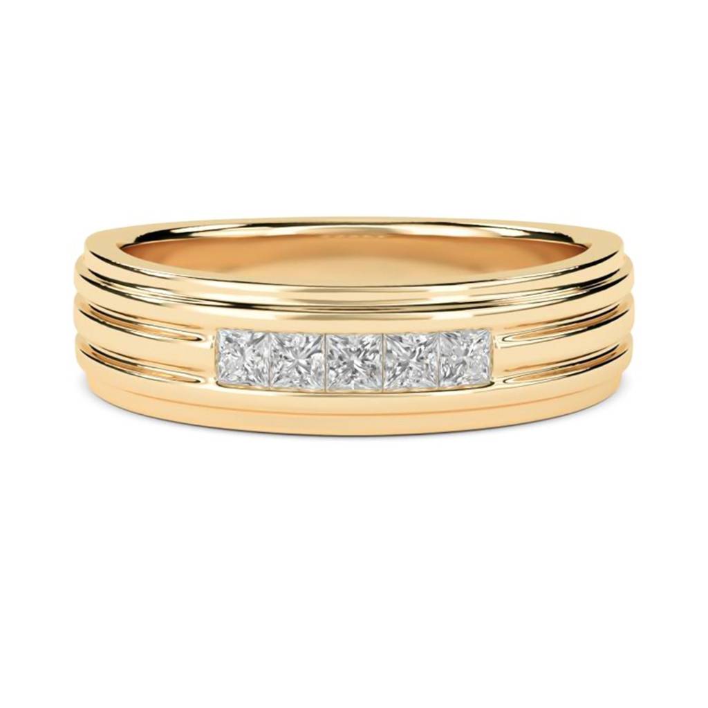 0.50 Carat Princess Moissanite Longing Men'S Band : ZLM10113_10