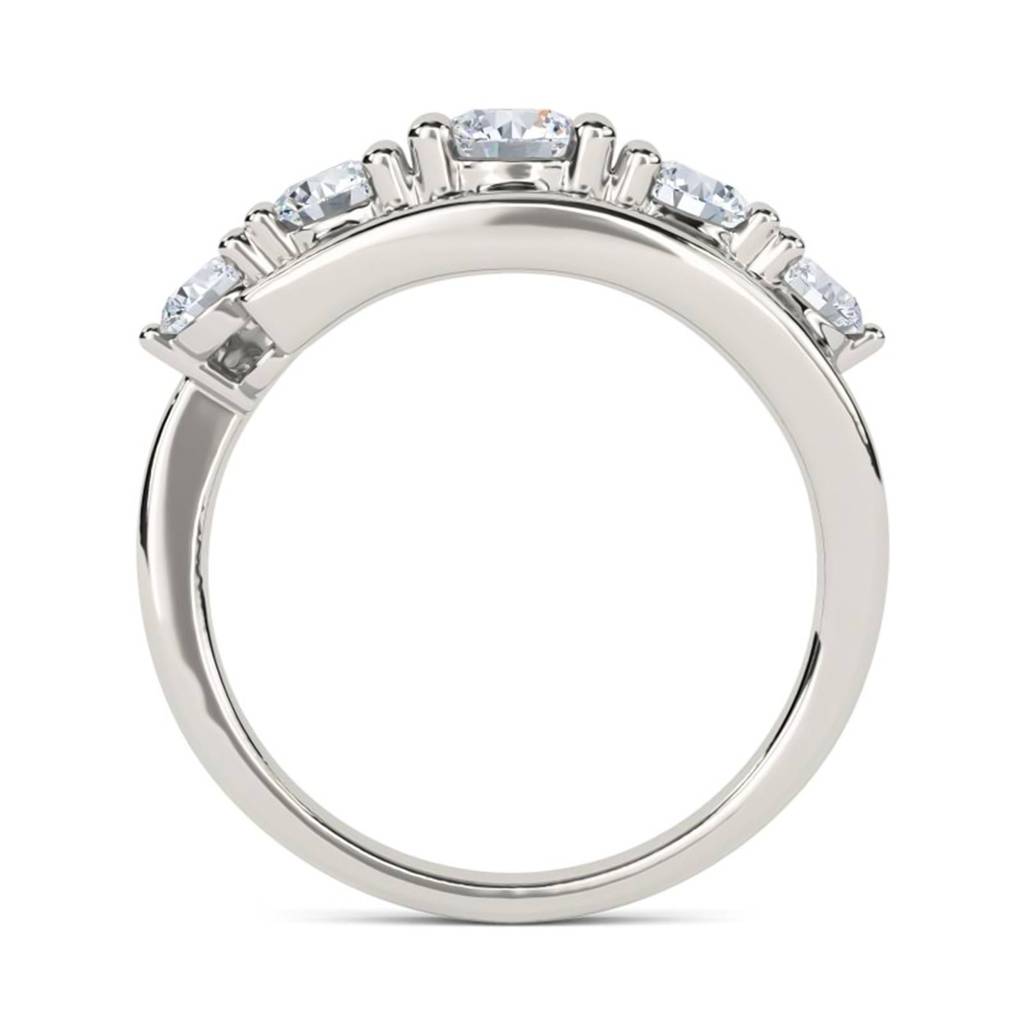 1.50 Carat Dandelion Moissanite Half Eternity Ring : ZLM10114_10