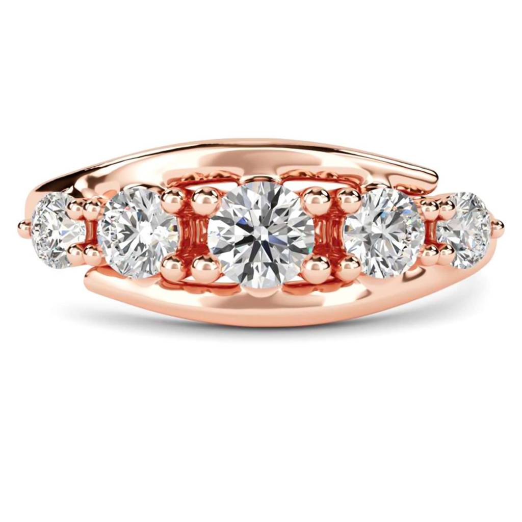 1.50 Carat Dandelion Moissanite Half Eternity Ring : ZLM10114_10