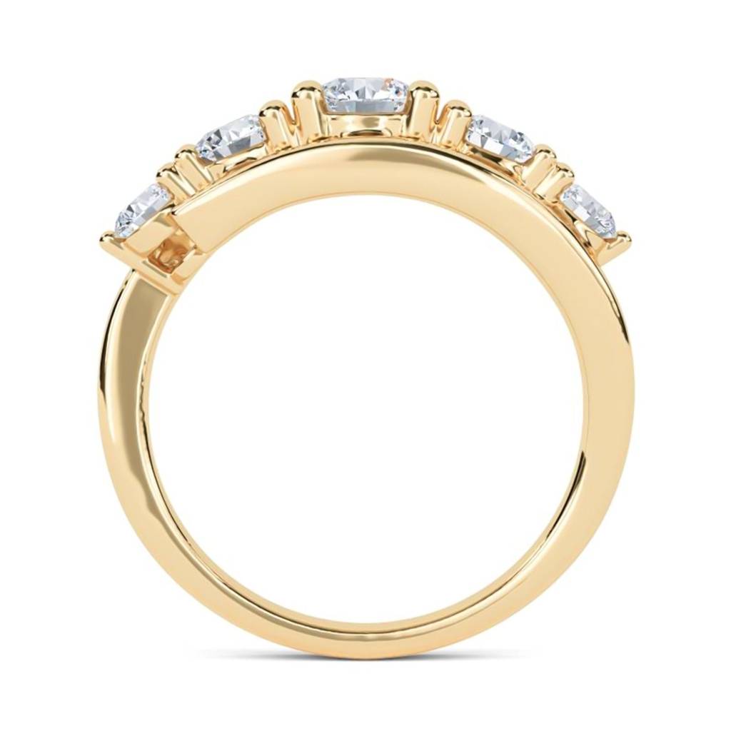 1.50 Carat Dandelion Moissanite Half Eternity Ring : ZLM10114_10