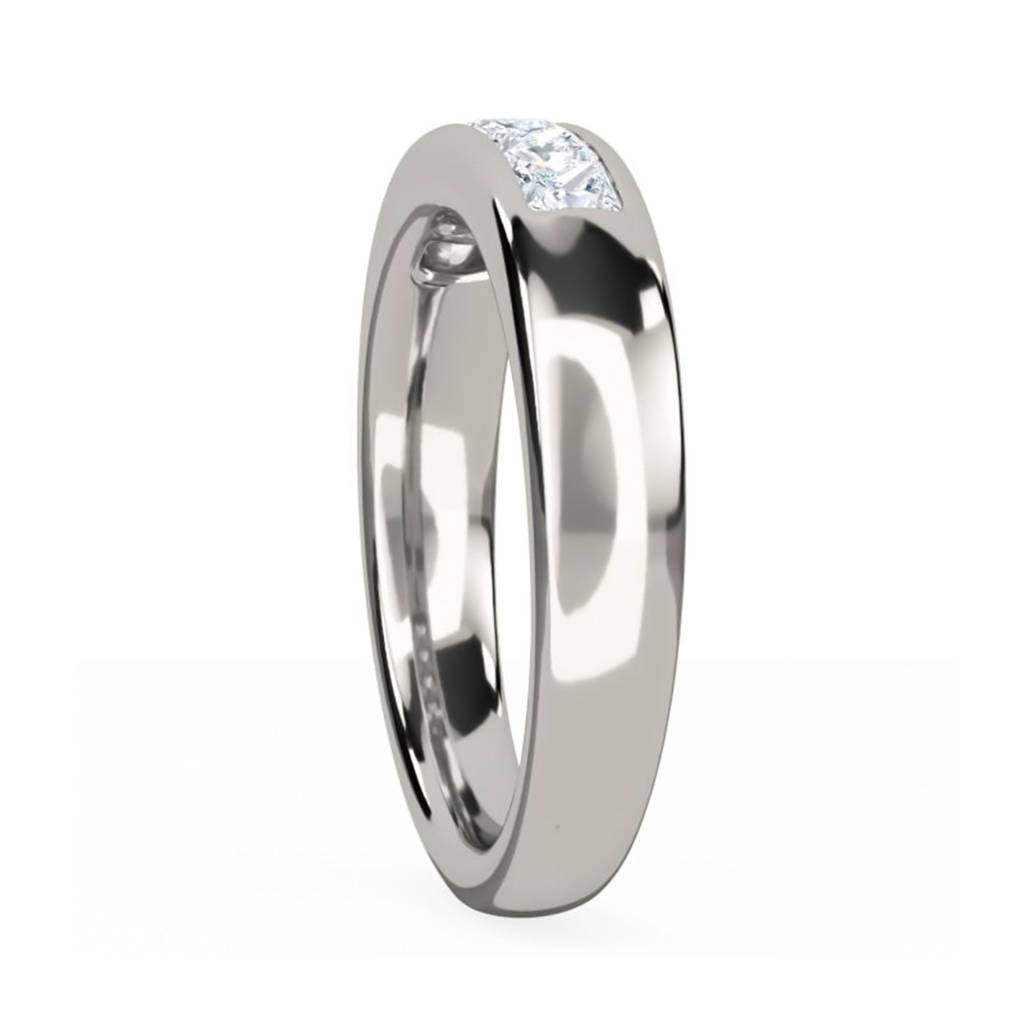 1 Carat Princess Moissanite Pladino Band Ring : ZLM10115_10