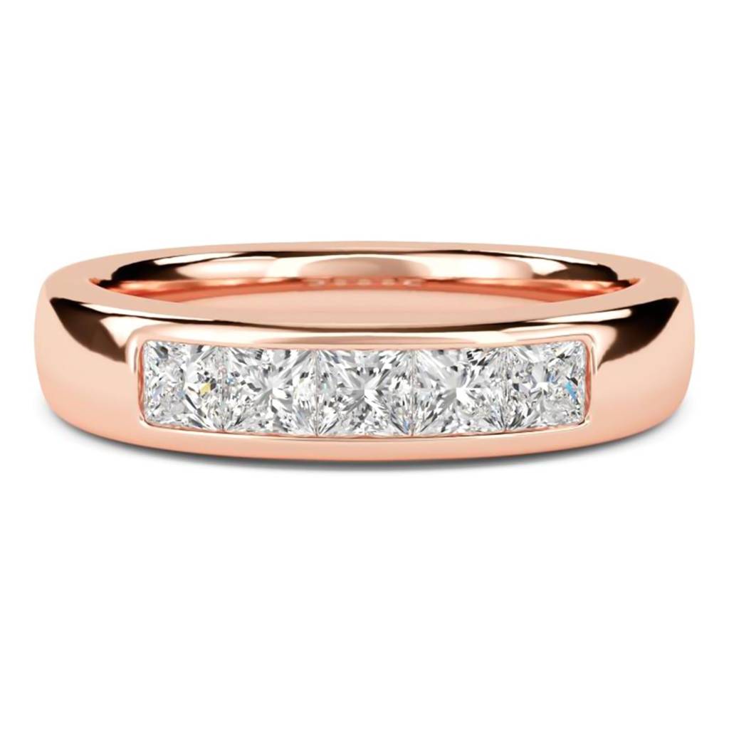 1 Carat Princess Moissanite Pladino Band Ring : ZLM10115_10