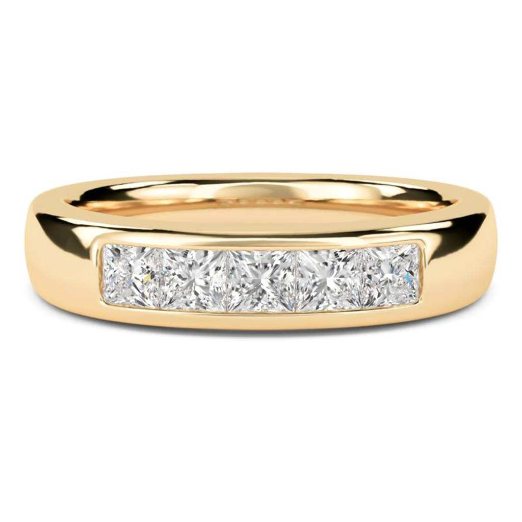 1 Carat Princess Moissanite Pladino Band Ring : ZLM10115_10