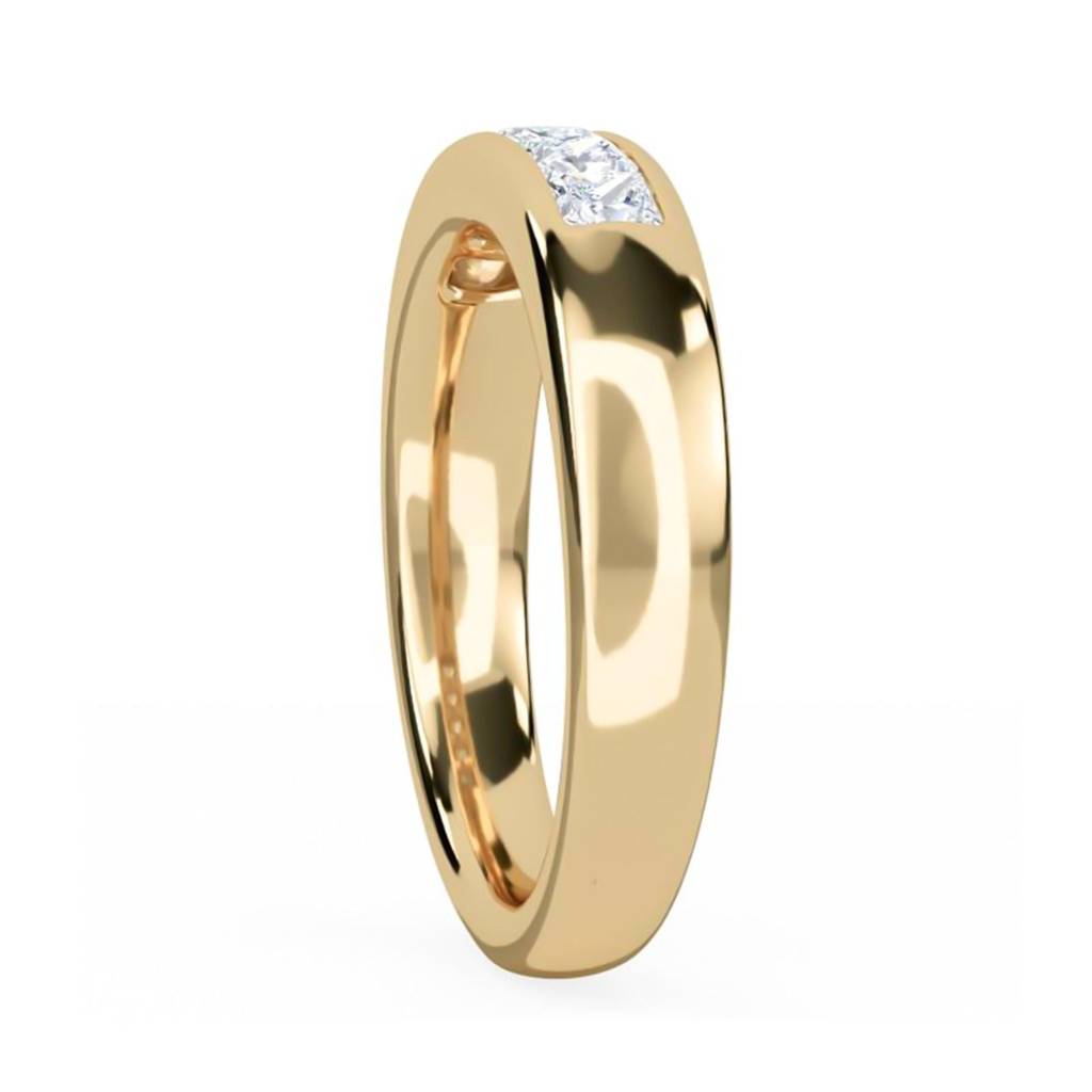 1 Carat Princess Moissanite Pladino Band Ring : ZLM10115_10