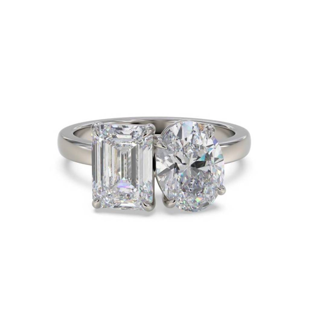 2 Carat Moissanite Dual Stone Ring : ZLM10117_10