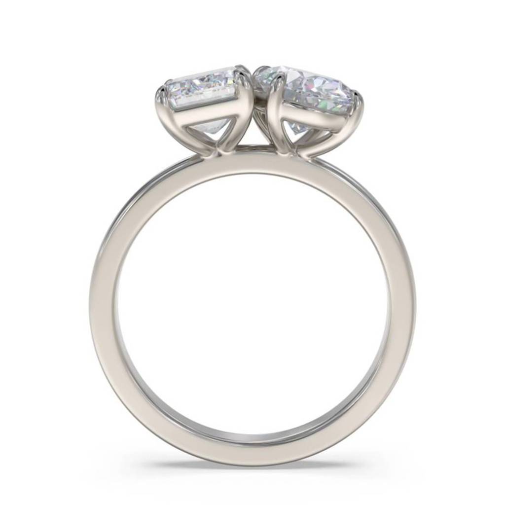 2 Carat Moissanite Dual Stone Ring : ZLM10117_10