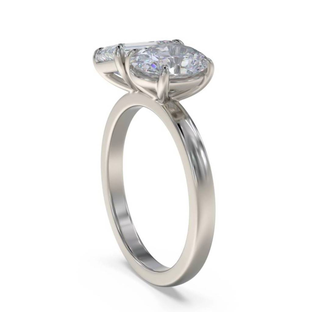 2 Carat Moissanite Dual Stone Ring : ZLM10117_10