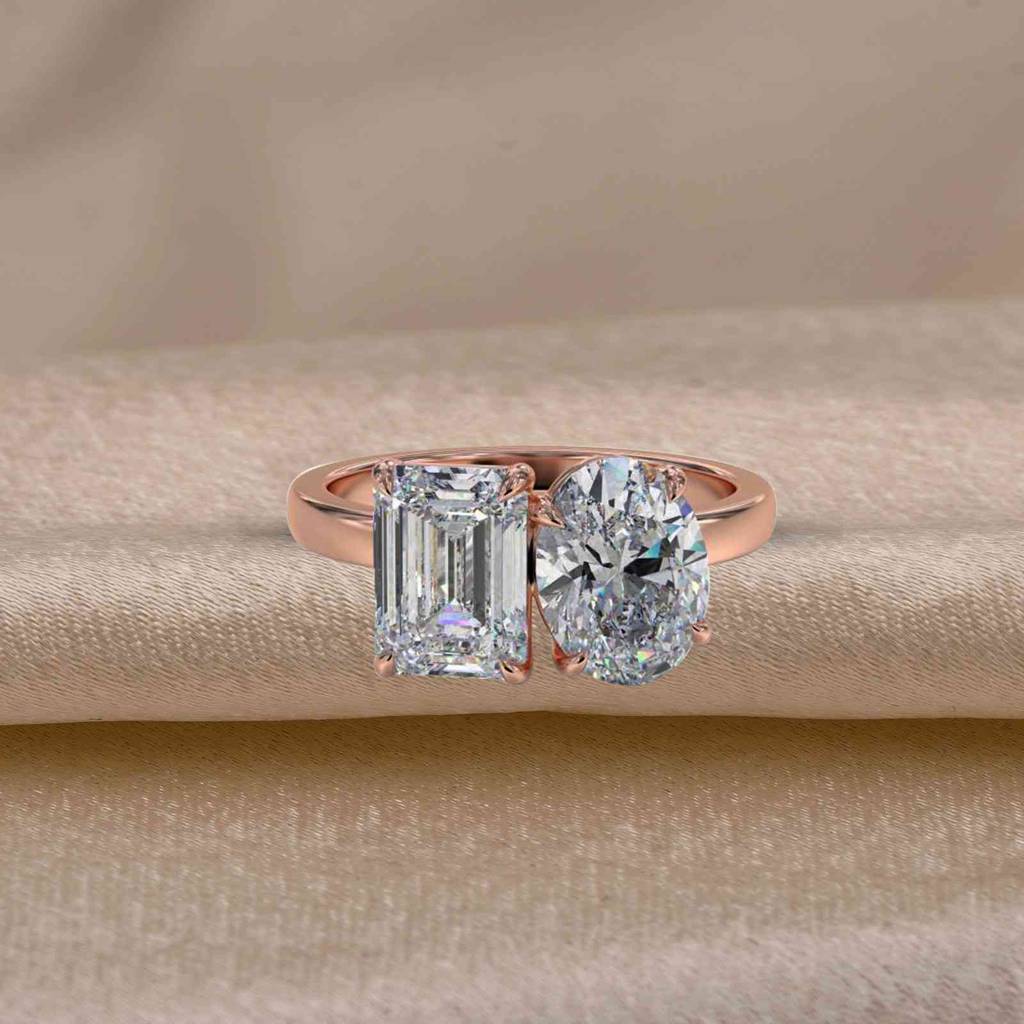 2 Carat Moissanite Dual Stone Ring : ZLM10117_10
