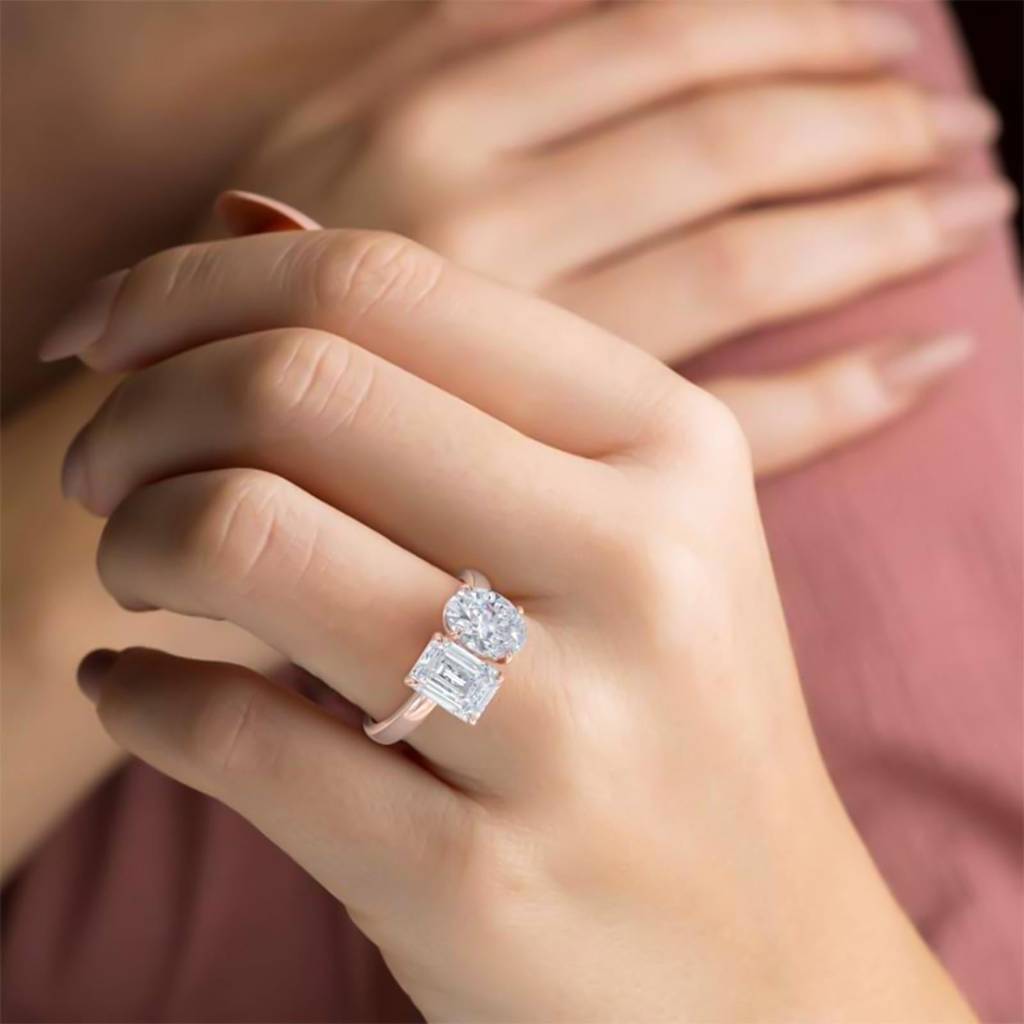 2 Carat Moissanite Dual Stone Ring : ZLM10117_10