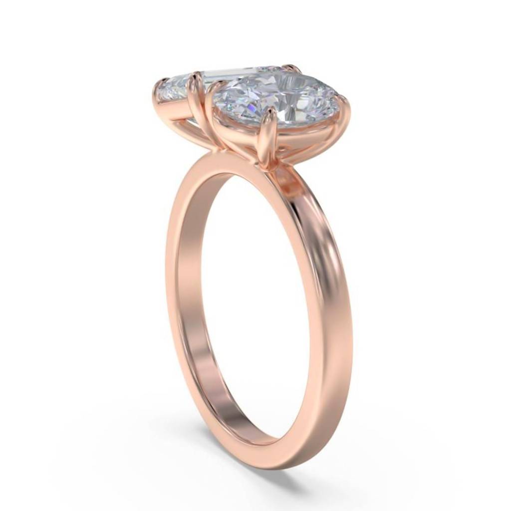 2 Carat Moissanite Dual Stone Ring : ZLM10117_10