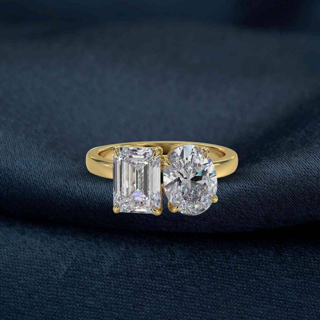 2 Carat Moissanite Dual Stone Ring : ZLM10117_10