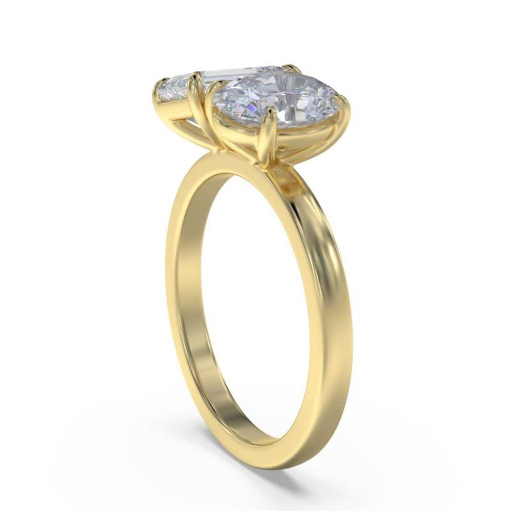 2 Carat Moissanite Dual Stone Ring : ZLM10117_10