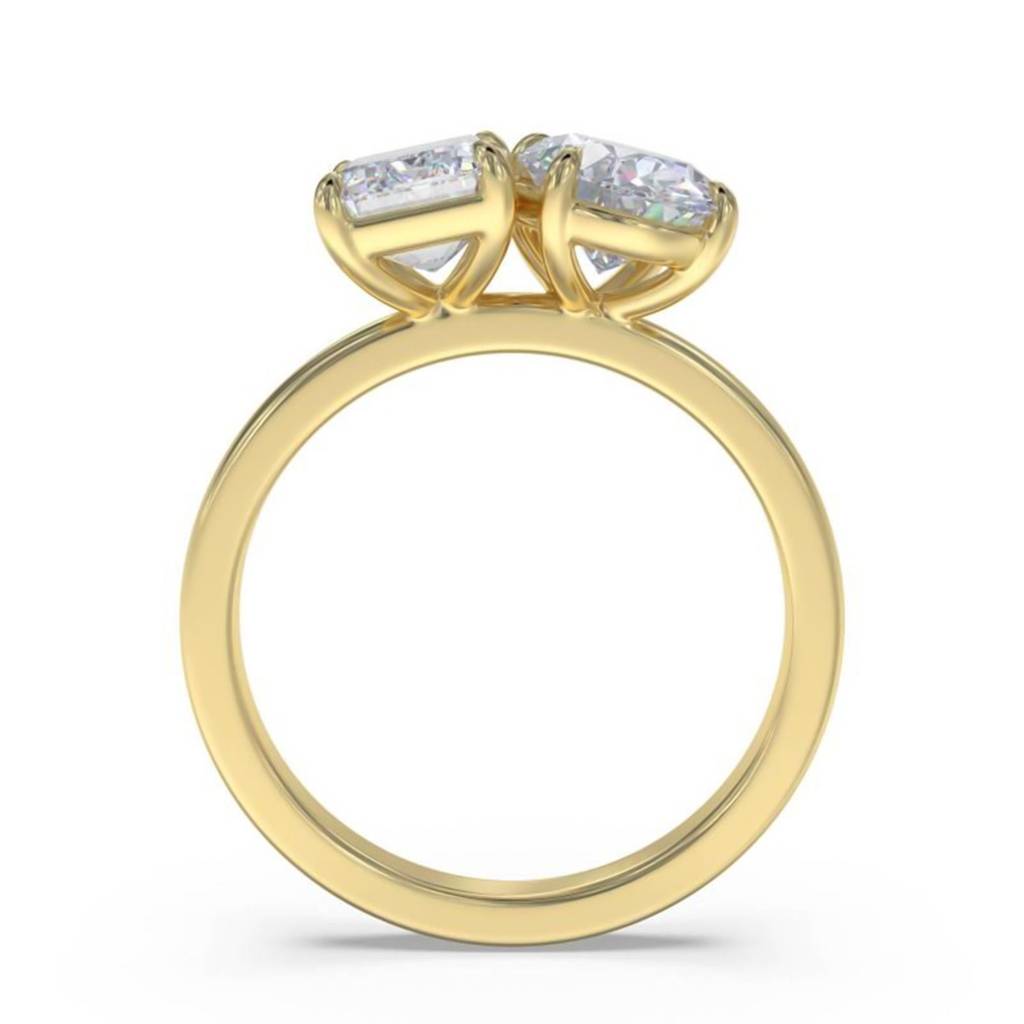 2 Carat Moissanite Dual Stone Ring : ZLM10117_10