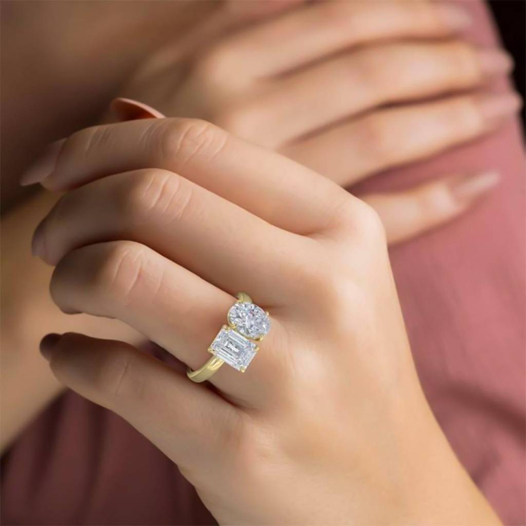 2 Carat Moissanite Dual Stone Ring : ZLM10117_10