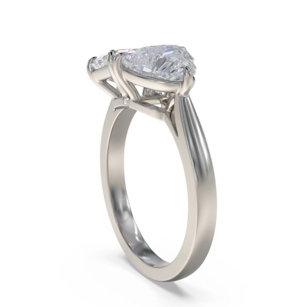 2 Carat Romantic Emerald & Heart Moissanite Ring For Women : ZLM10119_10