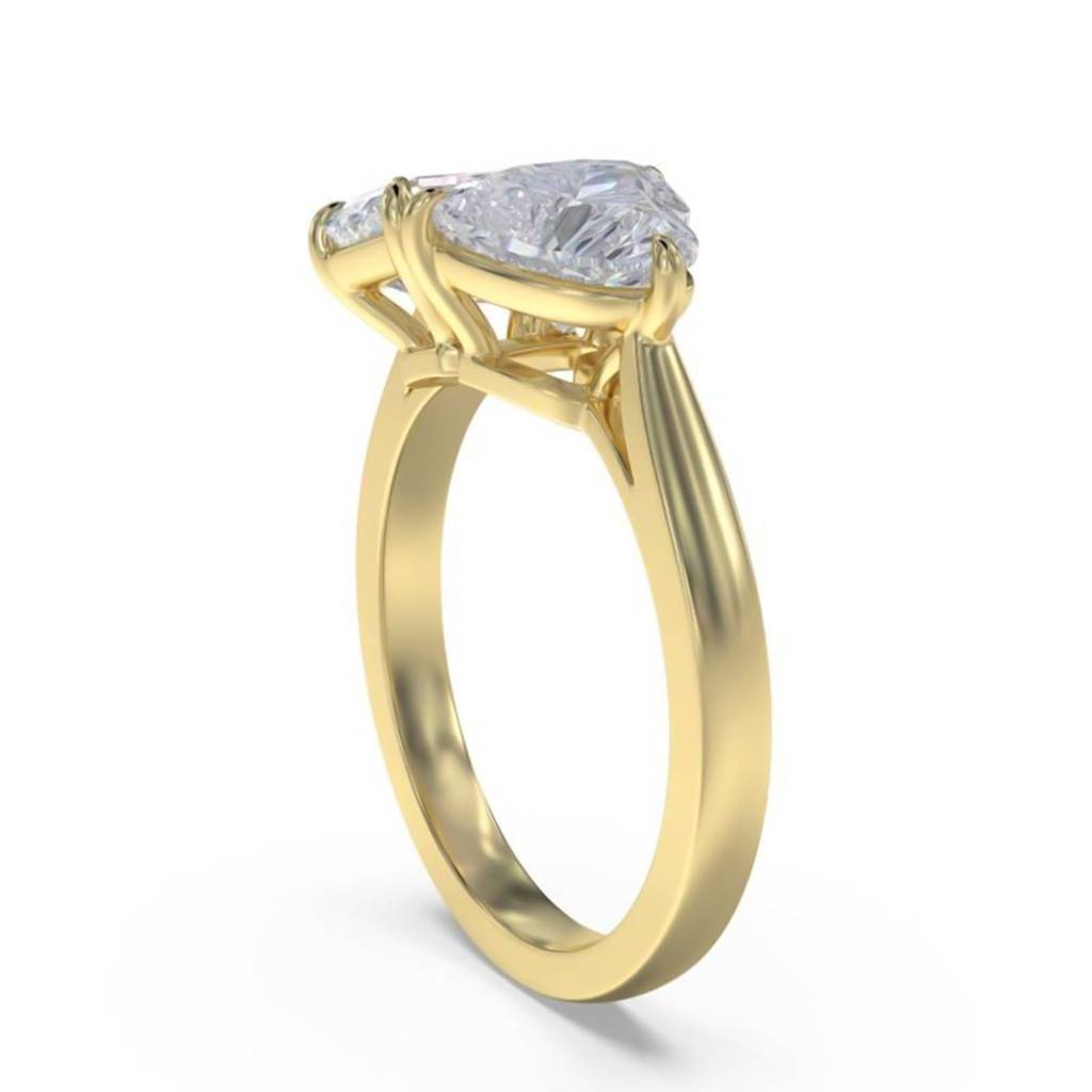 2 Carat Romantic Emerald & Heart Moissanite Ring For Women : ZLM10119_10