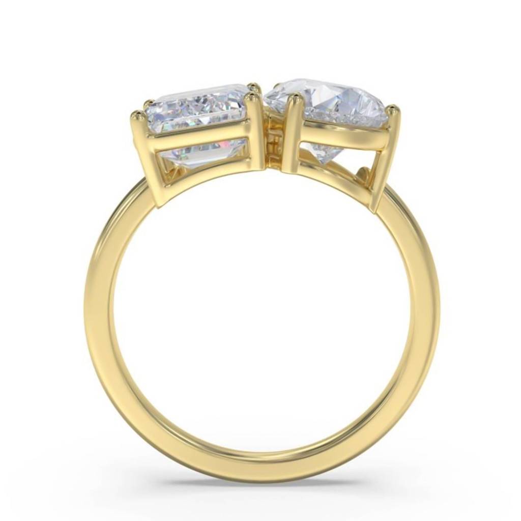 2 Carat Eternal Emerald & Pear Moissanite Ring For Her : ZLM10120_10