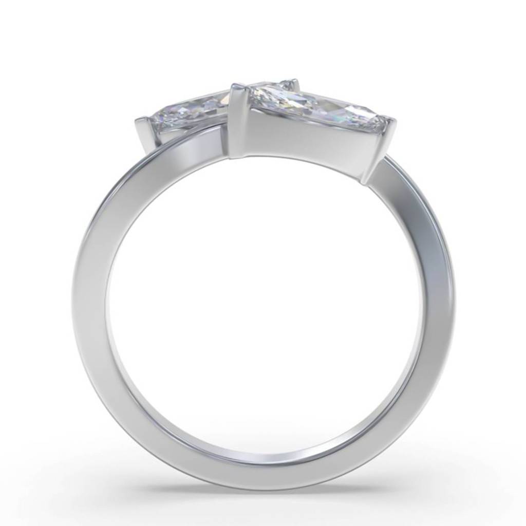1 Carat Marquise Classy Dual Stone Moissanite Ring : ZLM10124_10