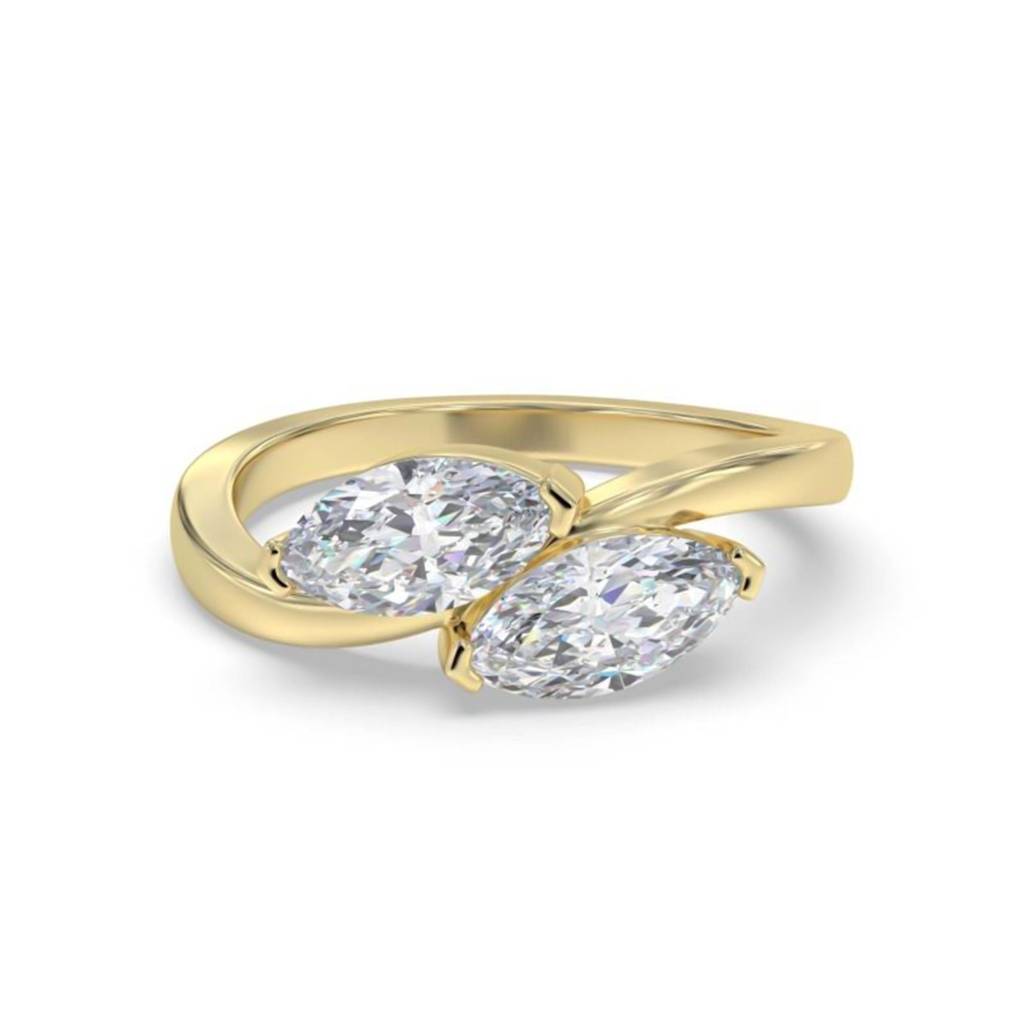 1 Carat Marquise Classy Dual Stone Moissanite Ring : ZLM10124_10