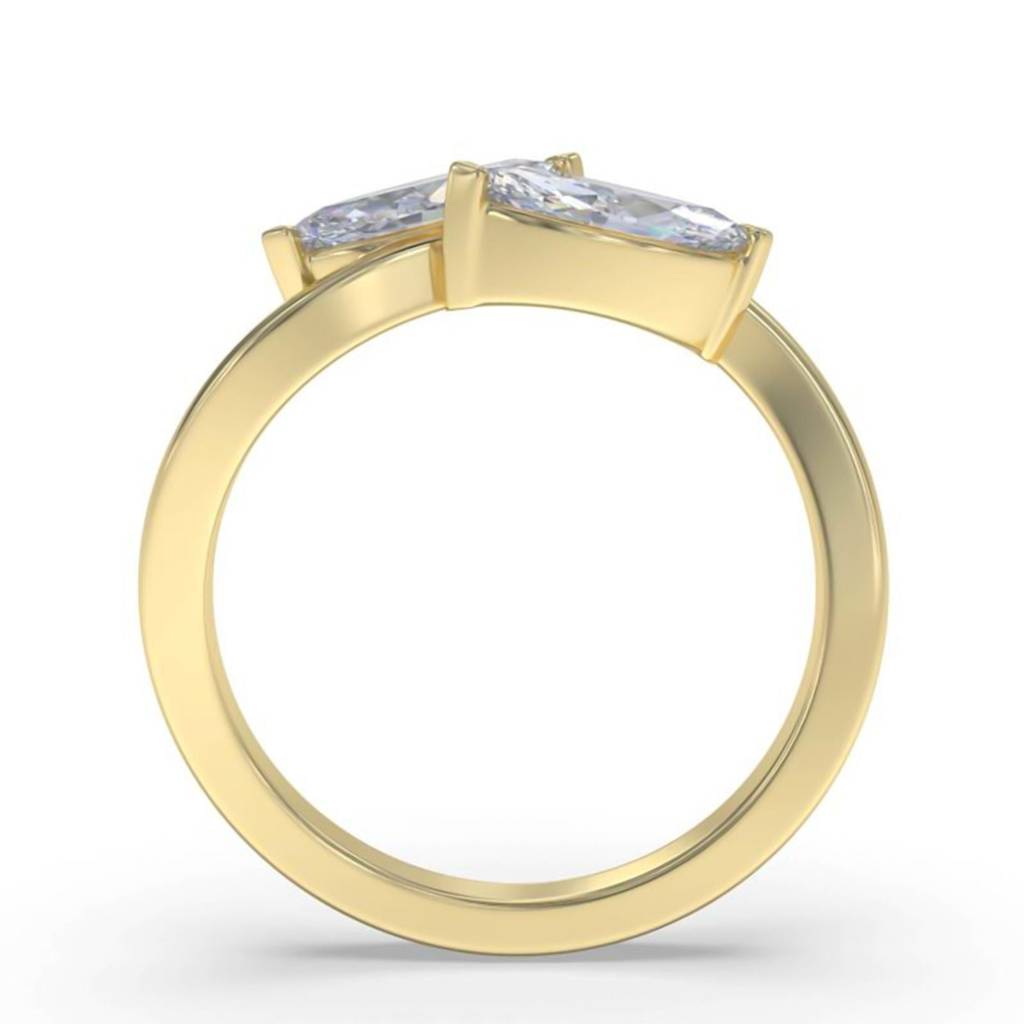1 Carat Marquise Classy Dual Stone Moissanite Ring : ZLM10124_10
