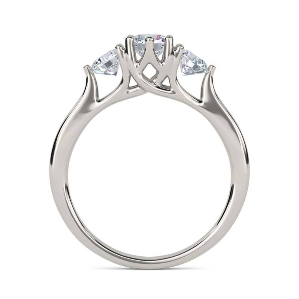 1.50 Carat Round Moissanite Stella Trilogy Ring : ZLM10125_10