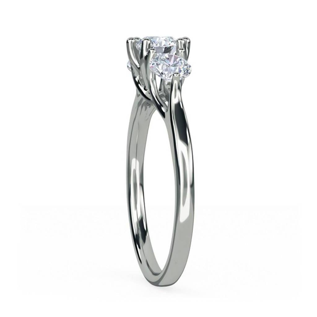 1.50 Carat Round Moissanite Stella Trilogy Ring : ZLM10125_10