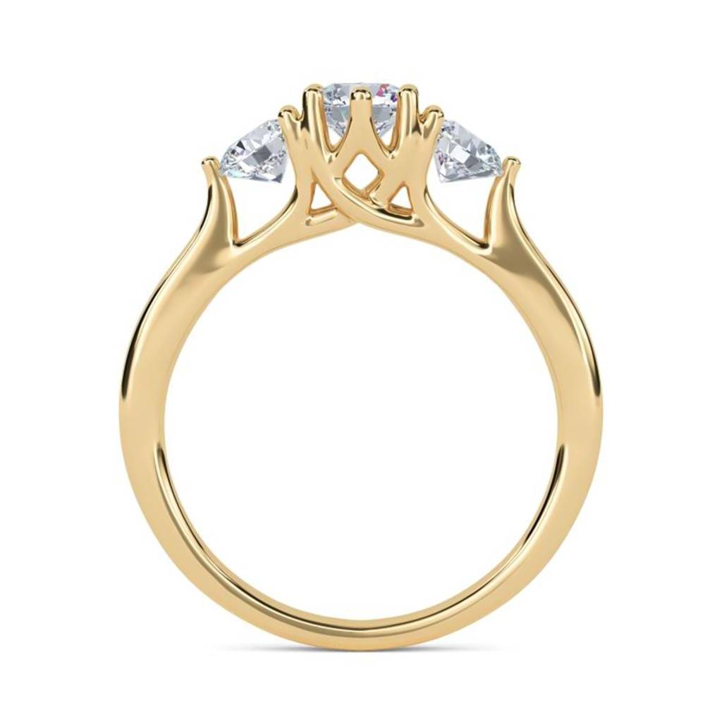 1.50 Carat Round Moissanite Stella Trilogy Ring : ZLM10125_10