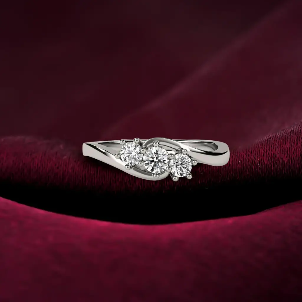 0.75 Carat Rory Crossover Moissanite Ring : ZLM10128_10